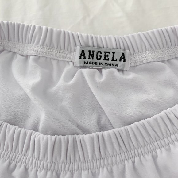 White Ruffle Circle Skater Skirt Inner Lining, Tiered Skirt - Picture 5 of 6